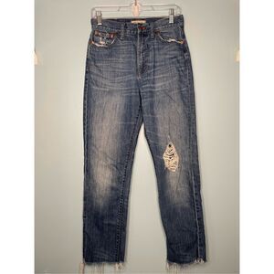 Madewell Blue Straight Leg Jeans